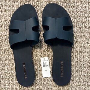 Talbots Navy “Jellies” Slide Sandals size 8